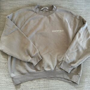 💯 Authentic FOG Essentials Taupe Men's High Neck Sweatshirt Size M